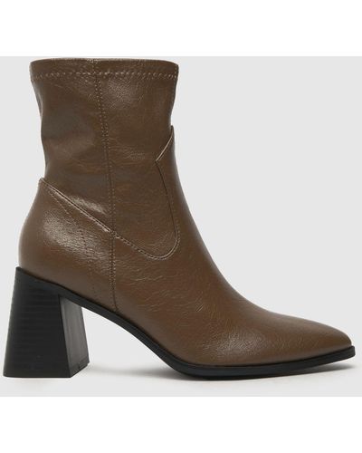 Schuh Women's Bronte Block Sock Boots - Brown