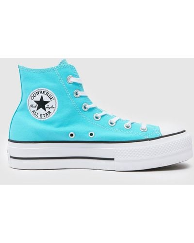 Converse All Star Lift Hi Trainers In - Blue