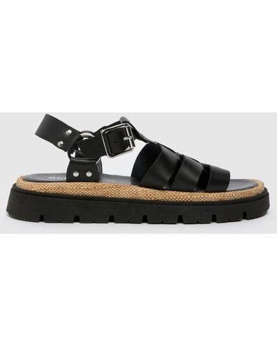 Schuh Texas Gladiator Sandals In - Black