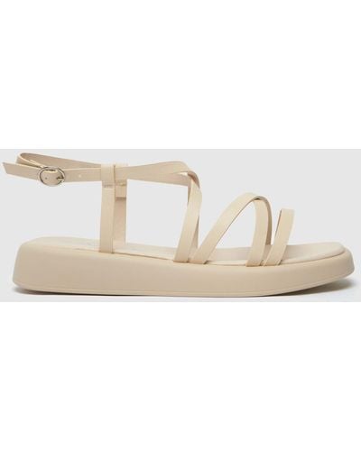 Schuh Wide Fit Tristan Strappy Sandals In - Natural