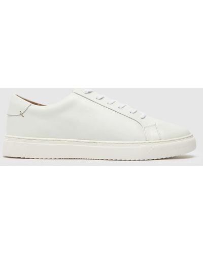 Schuh Walt Leather Trainers In - White