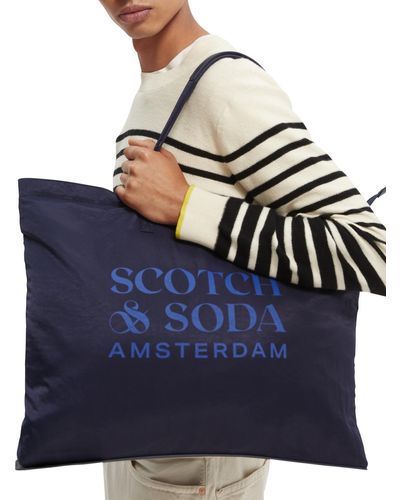 Scotch & Soda The Centraal Foldaway Tote Bag - Blue