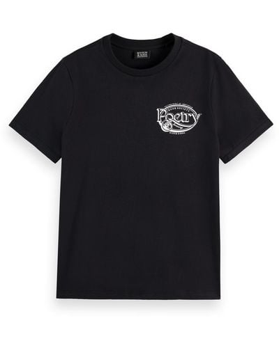 Scotch & Soda Poetry Regular Fit T-Shirt - Black