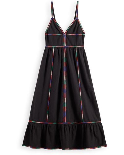 Scotch & Soda Embroidery Maxi Dress - Black