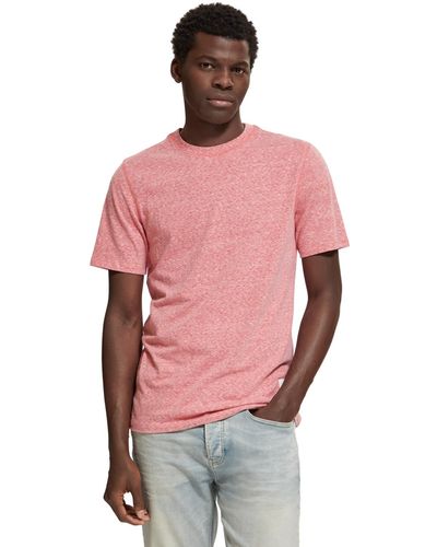Scotch & Soda 'Melange Crew Neck T-Shirt - Pink