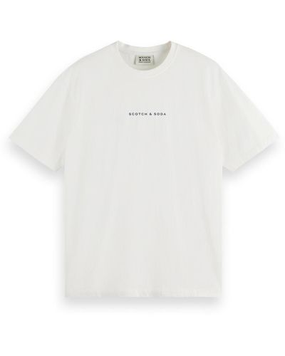 Scotch & Soda Relaxed Fit Applique T-Shirt - White