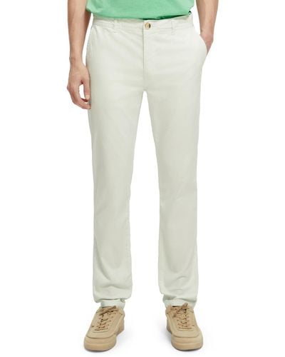 Scotch & Soda Mott Garment-Dyed Super-Slim Fit Chino Pants - Gray