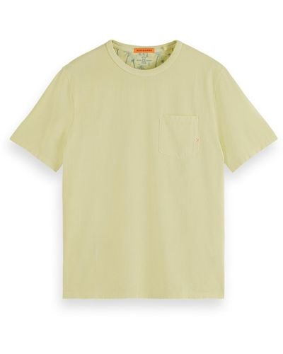 Scotch & Soda 'Garment Dye Pocket T-Shirt - Yellow