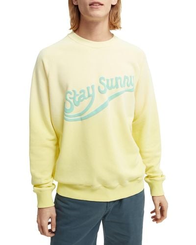 Scotch & Soda Relaxed-Fit Graphic Sweatshirt - Yellow