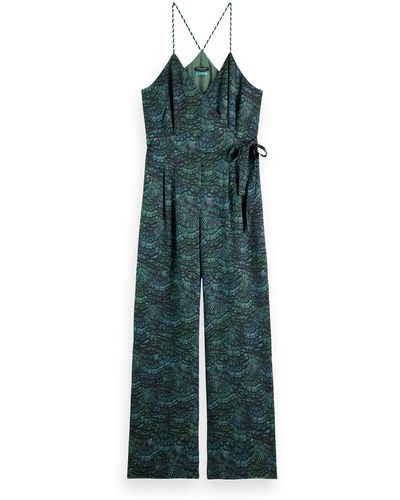 Scotch & Soda Feather Printed Jumpsuit - Green