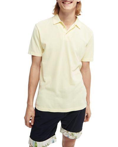 Scotch & Soda Two-Tone Knitted Polo - Natural