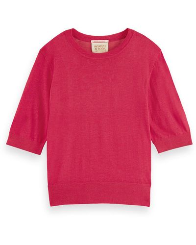 Scotch & Soda Short Sleeved Crew Neck Pullover - Red