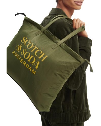 Scotch & Soda The Centraal Foldaway Tote Bag - Green