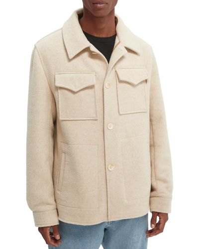 Scotch & Soda Relaxed Fit Wool-Blended Overshirt - Natural