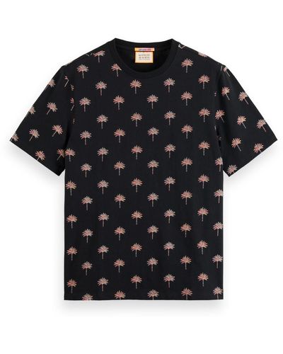 Scotch & Soda 'Palm Tree Printed T-Shirt - Black