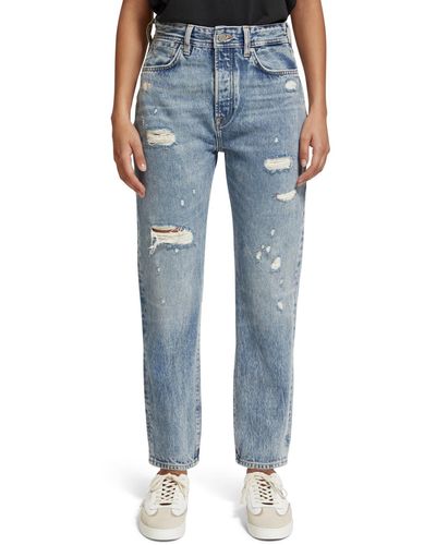 Scotch & Soda Buzz Slim Boyfriend Jeans - Blue