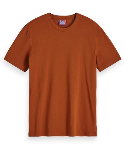 Scotch & Soda Basic Piqué T-Shirt - Brown