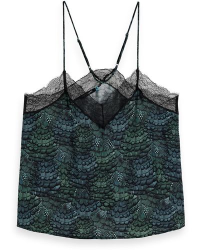 Scotch & Soda Camisole With Lace Detail - Green