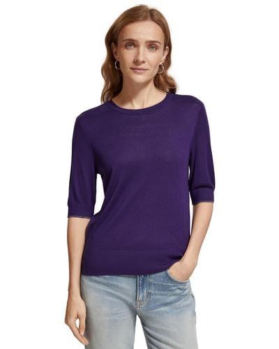 Scotch & Soda Short Sleeve Pullover - Purple