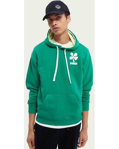 Scotch & Soda Hooded Graphic Sweater - Green