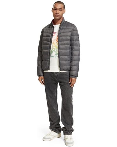 Scotch & Soda 'Short Puffer Jacket - Blue