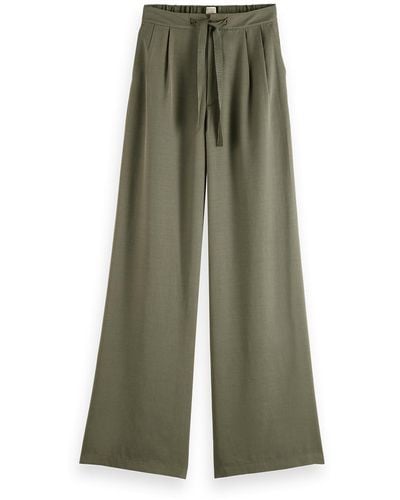 Scotch & Soda Eleni High-Rise Wide Leg Pajama Pant Pants - Green