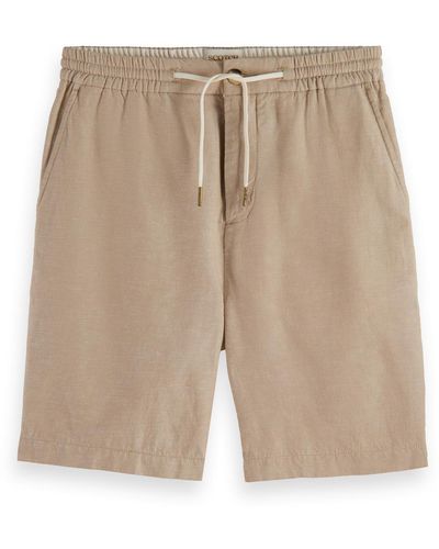 Scotch & Soda Fave Cotton-Linen Twill Bermuda Shorts - Natural