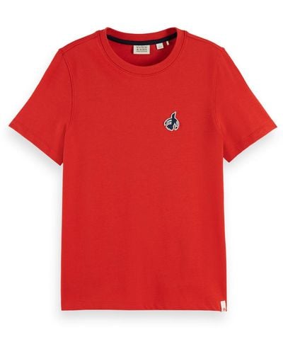 Scotch & Soda The Free Spirit Peace Bird Regular Fit T-Shirt - Red