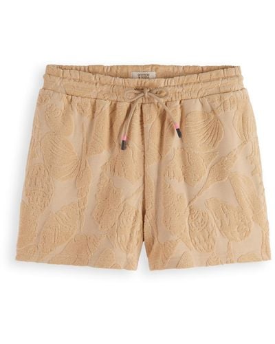 Scotch & Soda Jacquard Toweling Shorts - Natural