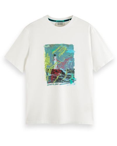 Scotch & Soda Lighthouse Printed T-Shirt - White