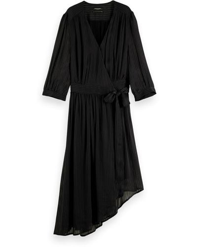 Scotch & Soda Asymmetric Wrap Dress - Black