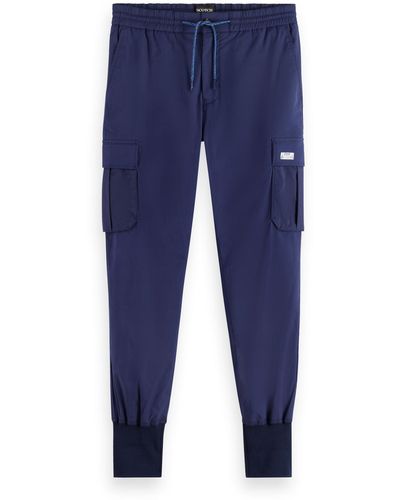 Scotch & Soda Tapered Cargo Jogger Pants - Blue