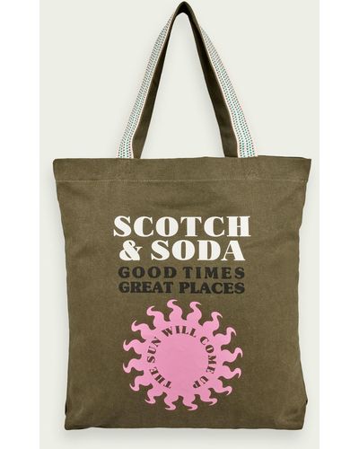 Scotch & Soda Canvas Shopper Bag - Green