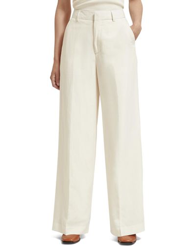 Scotch & Soda Hana Tailored High-Rise Wide Leg Pant Pants - White