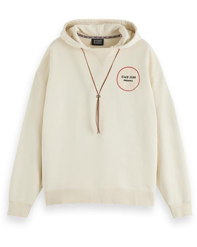 Scotch & Soda Front + Back Aw Hoodie - White