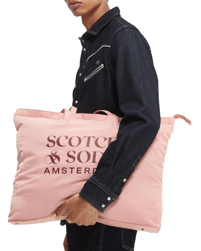 Scotch & Soda The Centraal Foldaway Tote Bag - Pink
