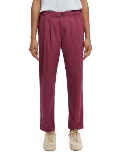 Scotch & Soda Loose Tapered-Fit Pleated Chino Pants