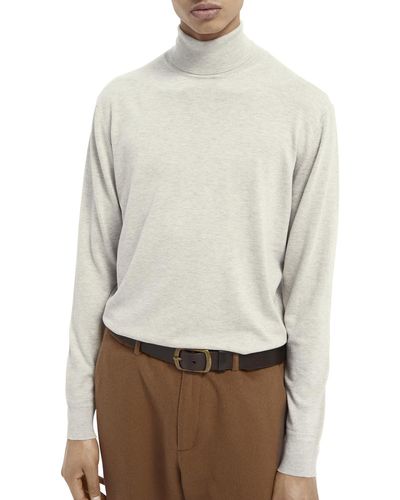 Scotch & Soda Lenzing Ecovero Turtleneck Pullover - White