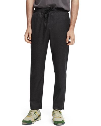 Scotch & Soda The Fave Regular Tapered-Fit Twill Jogger Pants - Black