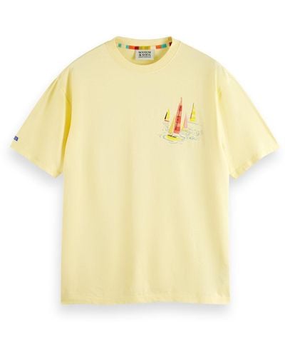 Scotch & Soda 'Go With The Flow Printed T-Shirt - Yellow