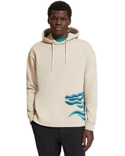 Scotch & Soda 'Embroidered Wave Hoodie - Natural