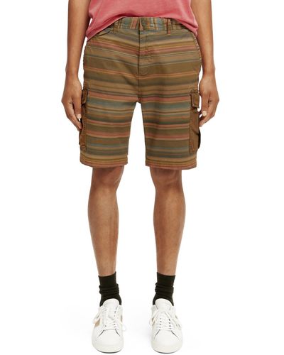 Scotch & Soda Relaxed-Fit Garment-Dyed Cargo Shorts - Natural
