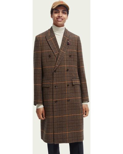 Scotch & Soda Double-breasted Coat - Brown