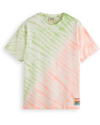 Scotch & Soda Diagonal Tie Dye T-Shirt - Multicolor