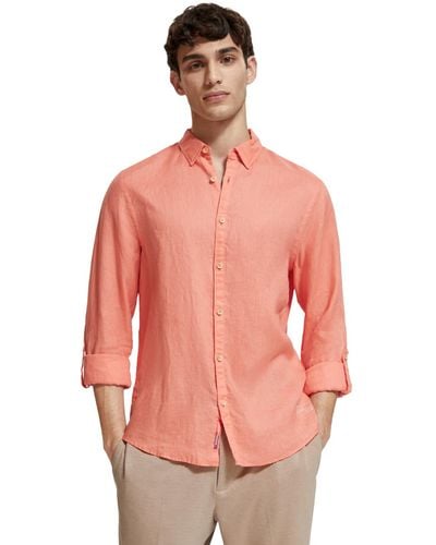 Scotch & Soda 'Linen Button Down Shirt - Pink