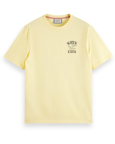 Scotch & Soda Peace Bird Printed T-Shirt - Yellow