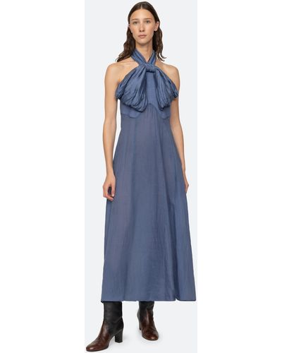 Sea Risa Halter Dress - Blue