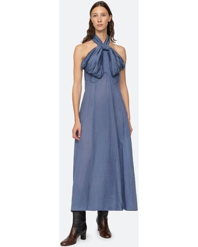 Sea Risa Halter Dress - Blue