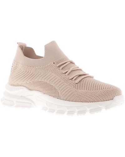 Apache Chunky Trainers Billy Lace Up Textile - Pink