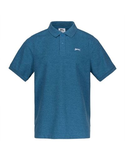 Slazenger Plain Polo Shirt - Blue